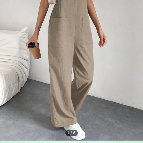 Stylish Tan Jumpsuit for Women - Picture 1 of 5